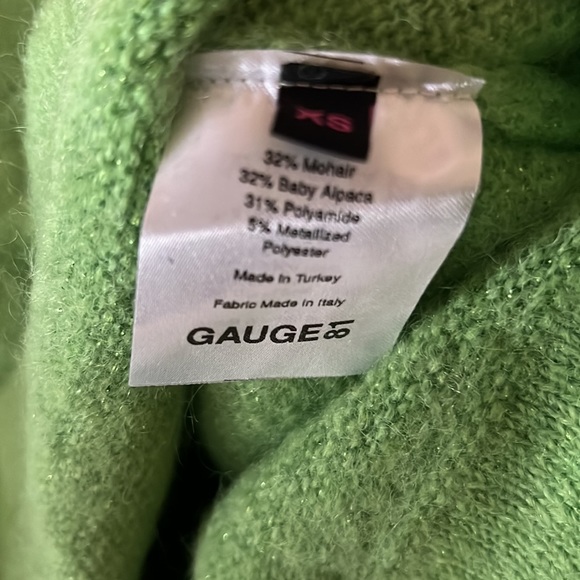 Worn once GAUGE81 Istanbul metallic alpaca blend Pullover In Apple Green - Picture 4 of 4